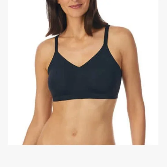 Halston Bra V Neck Size L Removable Cups - Picture 1 of 4